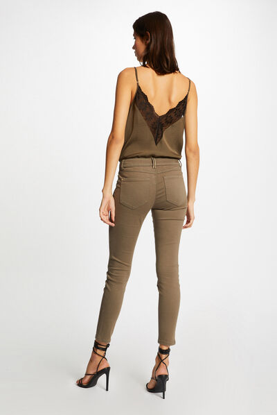 Standard waisted cropped skinny trousers  ladies'