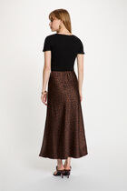 Satin long skirt multicolor women