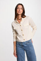 Long-sleeved cardigan ivory women