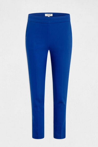 Cropped cigarette trousers electric blue ladies'
