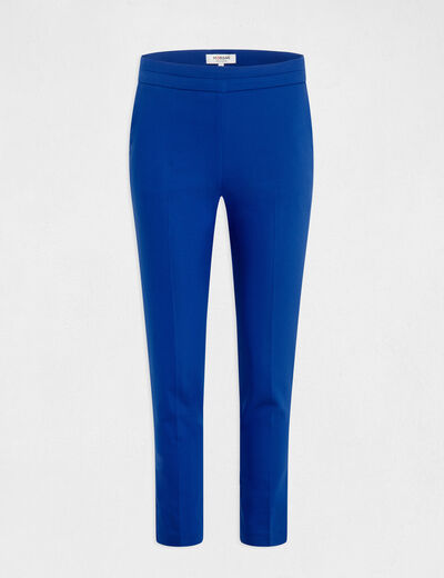 Cropped cigarette trousers electric blue ladies'