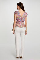T-shirt manches courtes multicolore femme