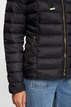 Padded jacket with hood black women