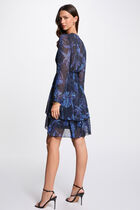 Printed A-line mini dress multicolor women