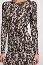 Printed fitted mini dress multicolor women
