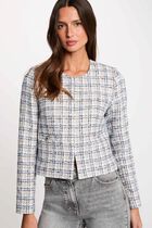 Fitted tweed jacket multicolor women