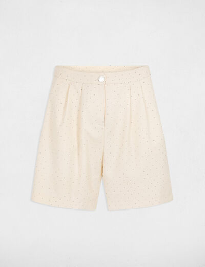 Straight shorts rhinestones vanilla ladies'