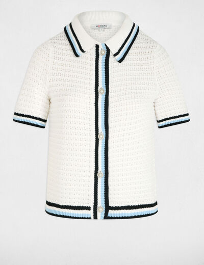 Cardigan short sleeves white women