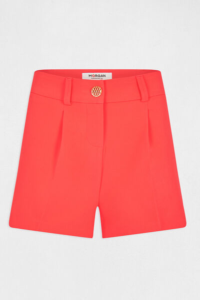 Straight city shorts with darts orange ladies'