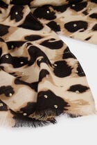 Scarf with leopard print multicolor women