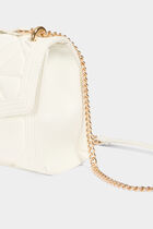 Clutch bag with quilted effect white women