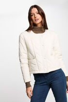 Short padded jacket ivory women