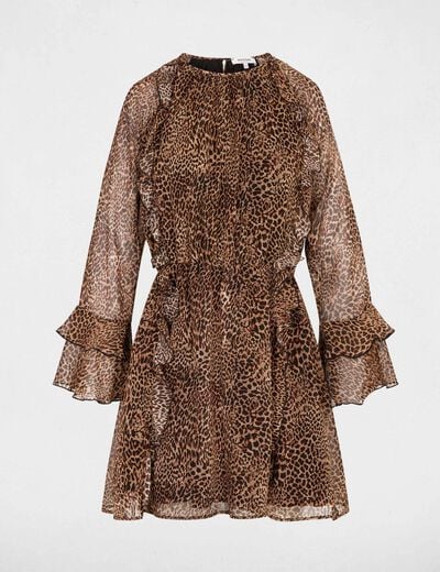 Flared short dress multicolor women