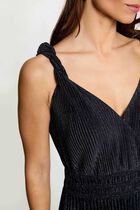 Robe longue cache coeur bleu marine femme