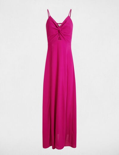 Straight maxi dress with slit purple women