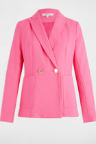 Waisted buttoned blazer pink women