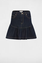 Flared short skirt blue women