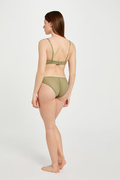 Lace brief khaki green ladies'