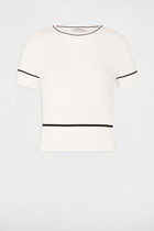 Short-sleeved jumper white women