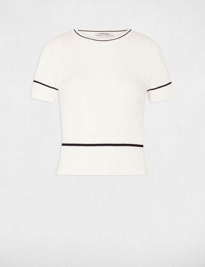Short-sleeved jumper white women