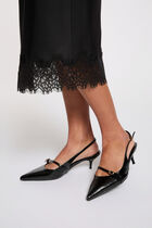 Long lace skirt black women