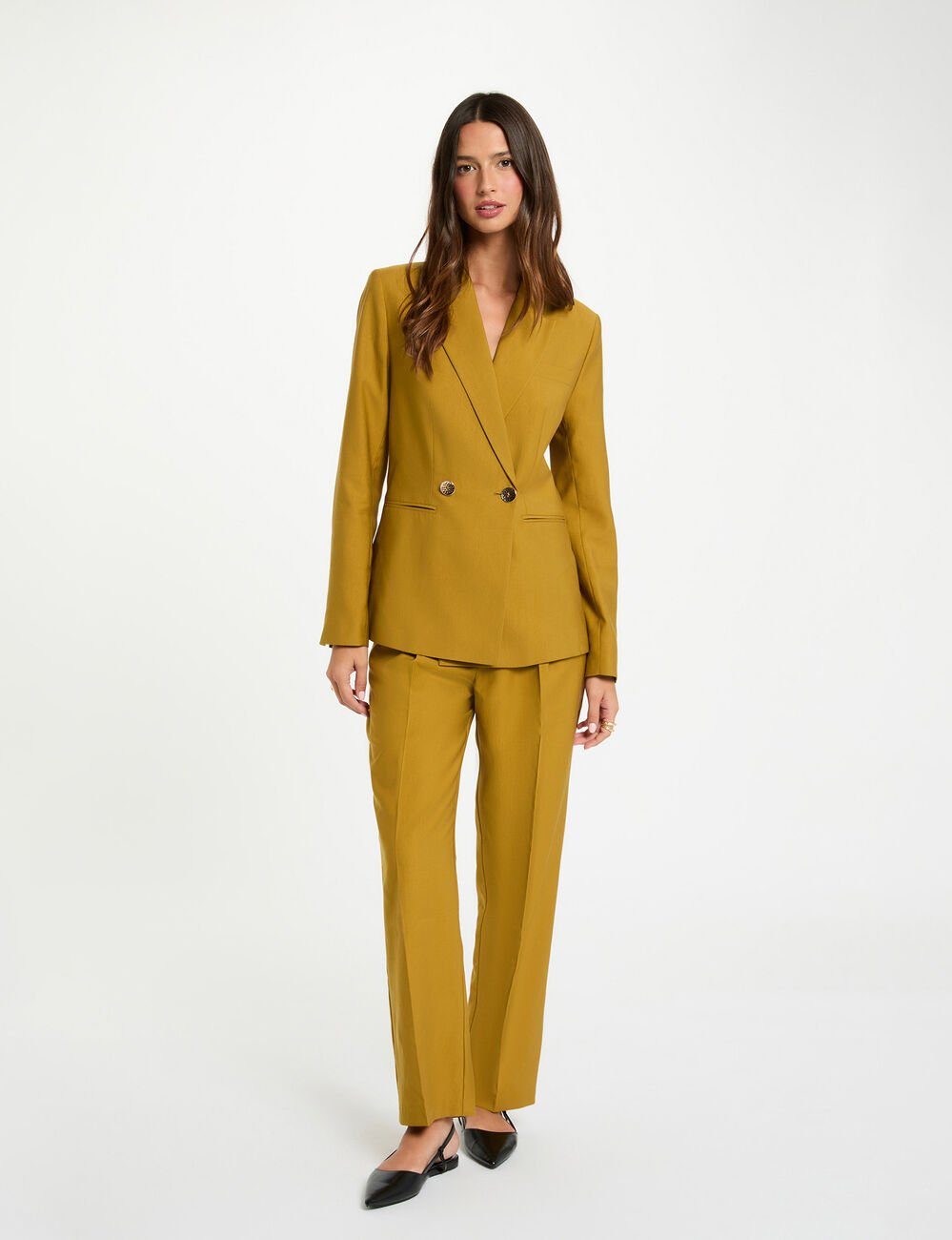 Veste sans manches vert kaki femme