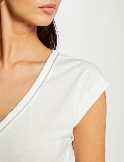 Short-sleeved t-shirt ivory women