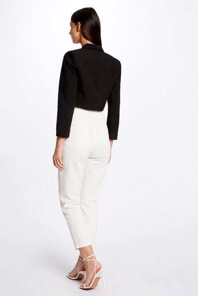 Straight bolero jacket black ladies'