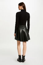Mini skater 2 in 1 dress black women