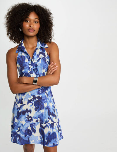 Printed mini A-line dress multicolor women