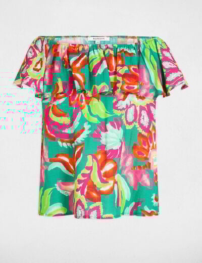 Printed sleeveless top multicolor women