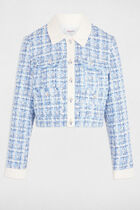 Short tweed jacket multicolor women