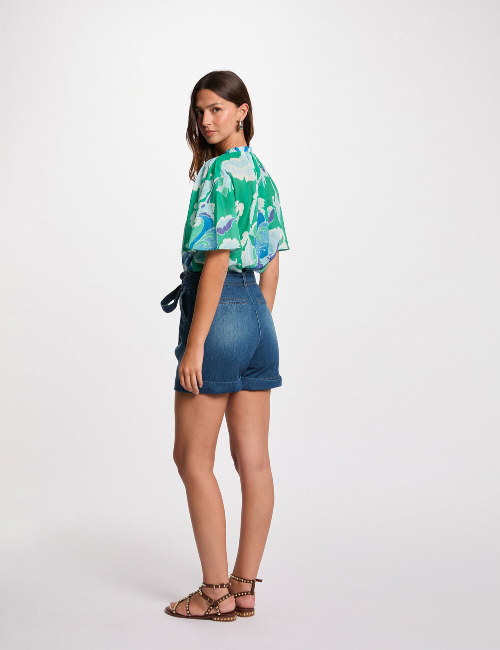 Short-sleeved blouse multicolor women