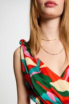 Printed maxi straight dress multicolor women