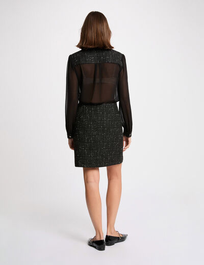 Short two-tone dress black women