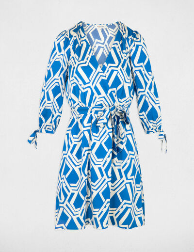 Printed mini A-line dress multicolored women