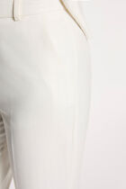 Wide-leg trousers with pinstripes white women