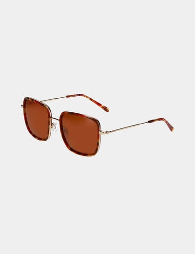 Square sunglasses brown women