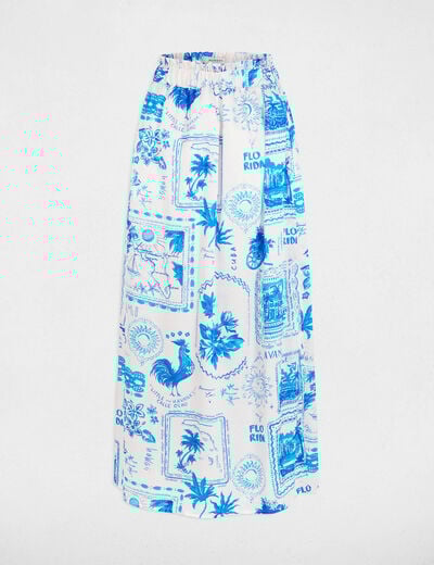 Printed maxi skirt multicolor women