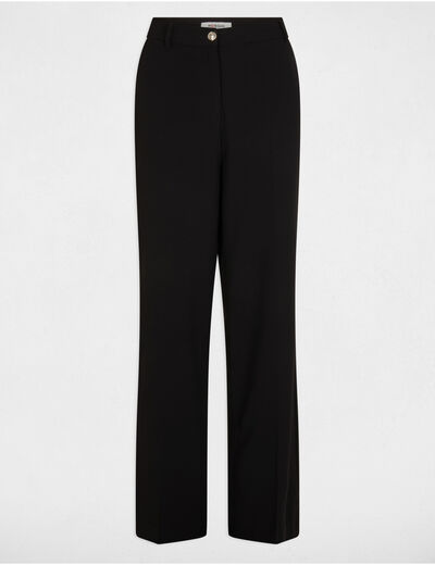 Wide leg trousers with darts black women