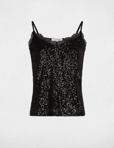 Vest top thin straps black women