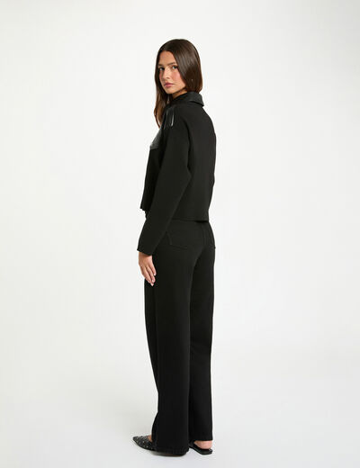 Cropped straight jacket black women