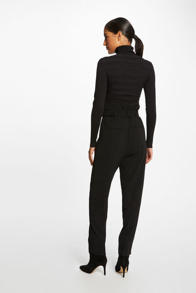 Long-sleeved jumper turtleneck black ladies'