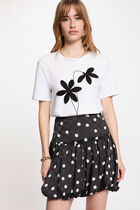 Printed bubble skirt black women