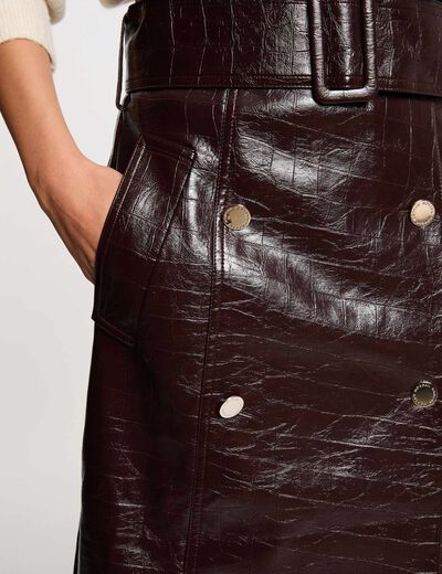 long skirt with belt plum women Long skirt with belt plum women