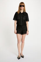 Short-sleeved shirt black women