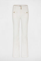 Bootcut jeans with flap pockets ivory women