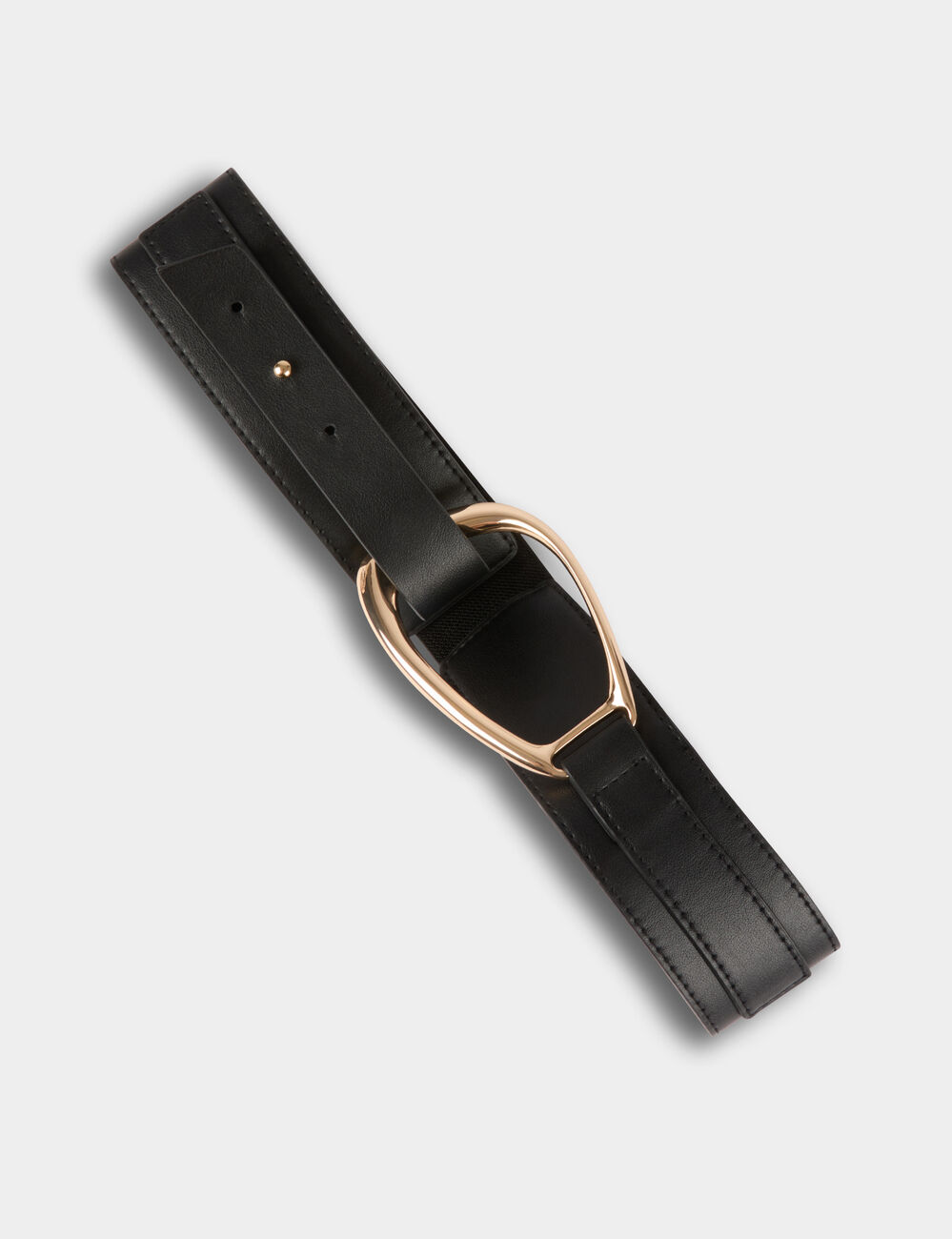 Wide elasticated belt black women