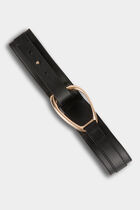 Wide elasticated belt black women