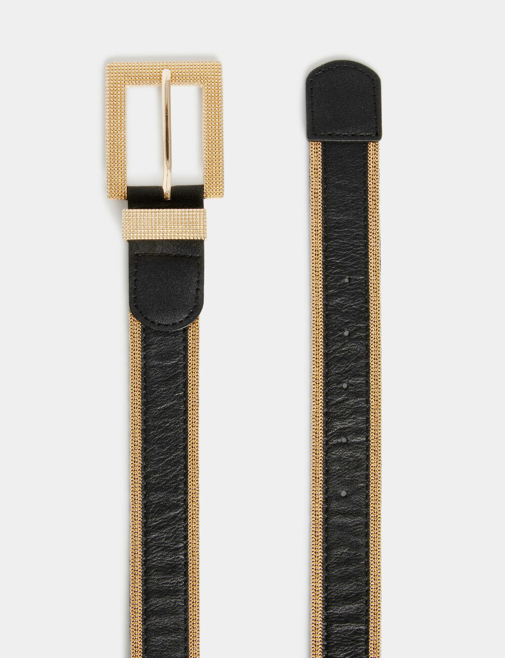 Belt with chain details black women